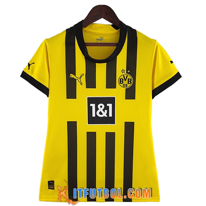 Camisetas De Futbol Dortmund Mujer Primera 2022/2023