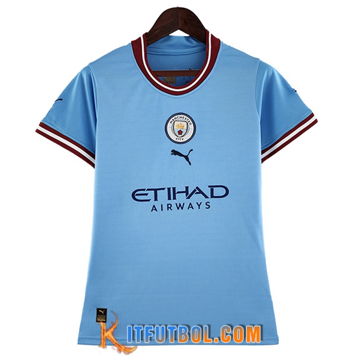 Camisetas De Futbol Manchester City Mujer Primera 2022/2023