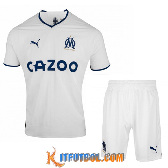Camisetas De Futbol Marsella Primera + Shorts 2022/2023