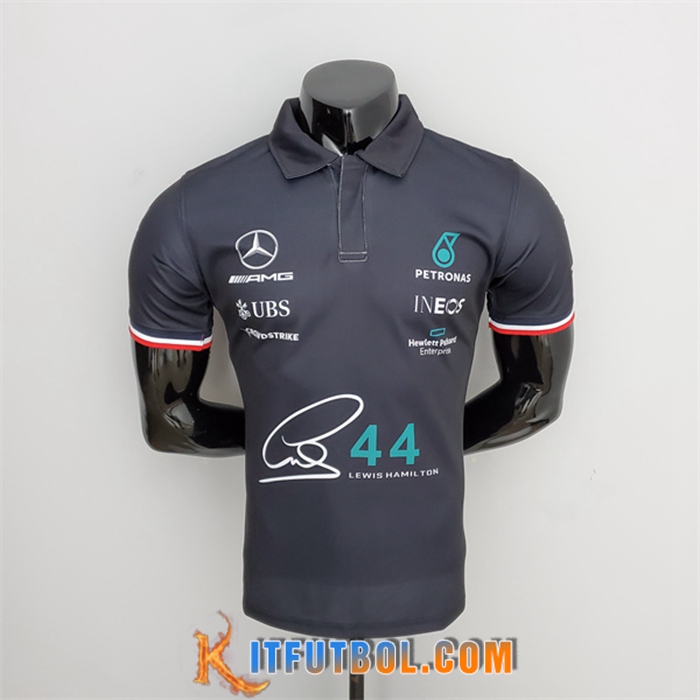 Polo F1 Mercedes Benz Negro #44 HAMILTON 2022