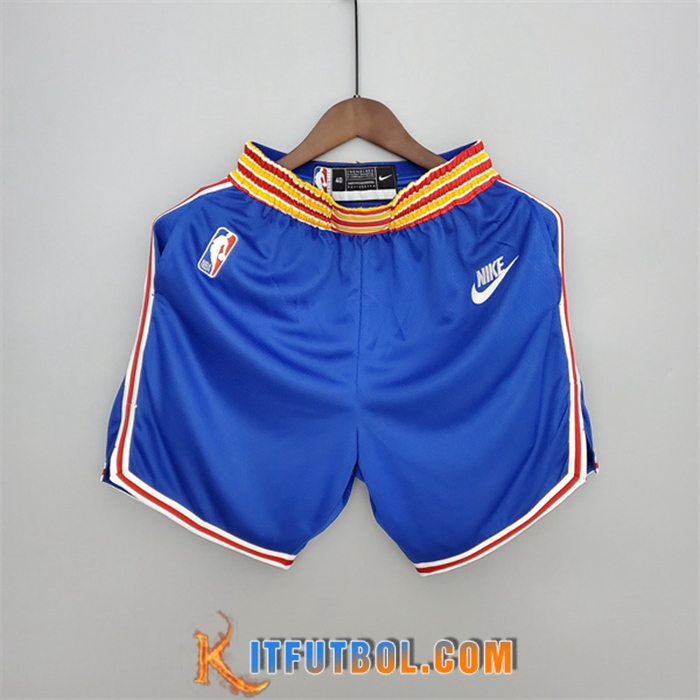 Cortos NBA Golden State Warriors Azul Retro 75th Anniversary