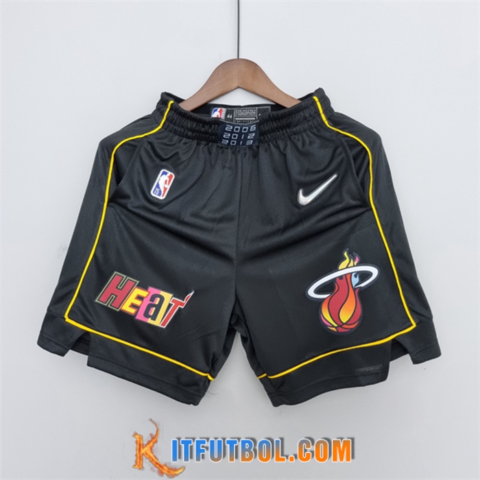 Cortos NBA Miami Heat 2022 Negro Urban Edition