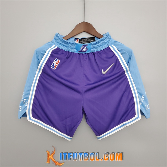 Cortos NBA Los Angeles Lakers 2022 Púrpura City Edition