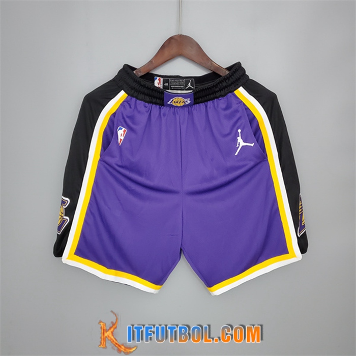 Cortos NBA Los Angeles Lakers Púrpura/Negro Side