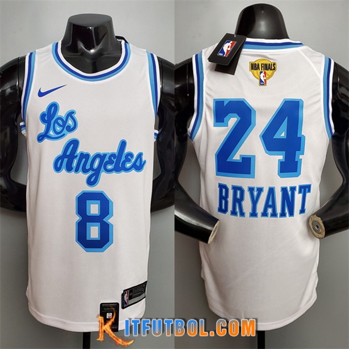 Camisetas Los Angeles Lakers Before (Bryant #8) After (Bryant #24) Blanco