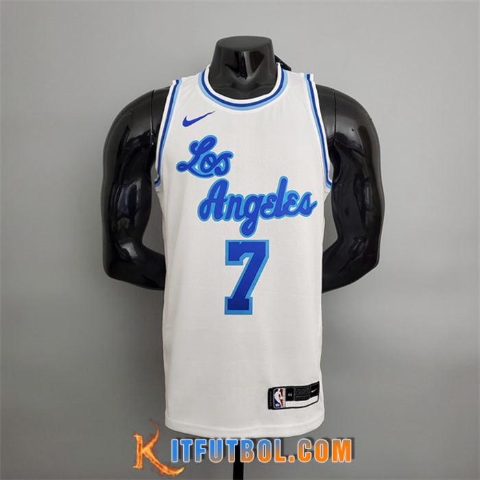 Camisetas Los Angeles Lakers (Anthony #7) Blanco Latin Night (High Head)