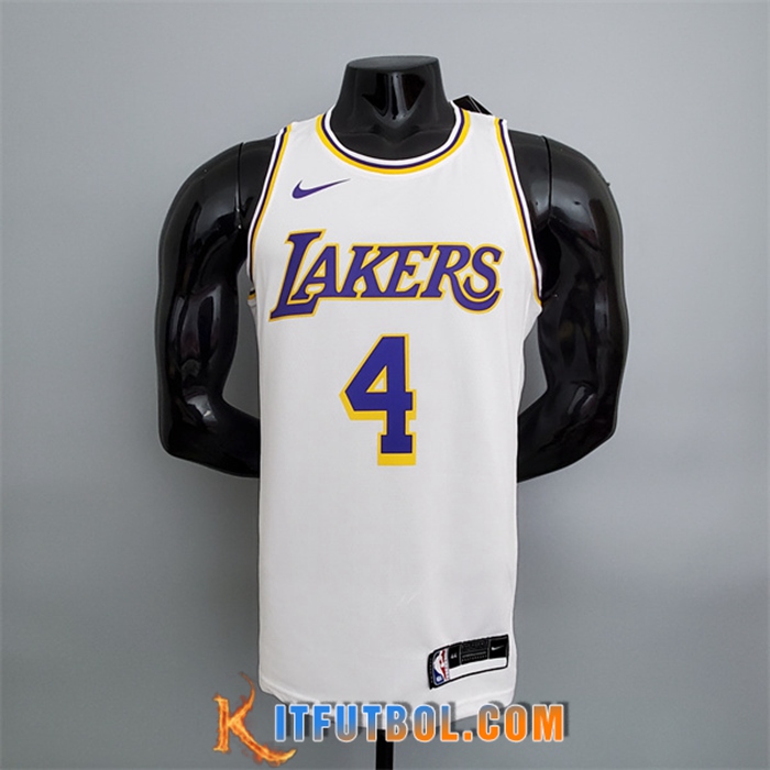 Camisetas Los Angeles Lakers (Rondo #4) Blanco Encolure Ronde