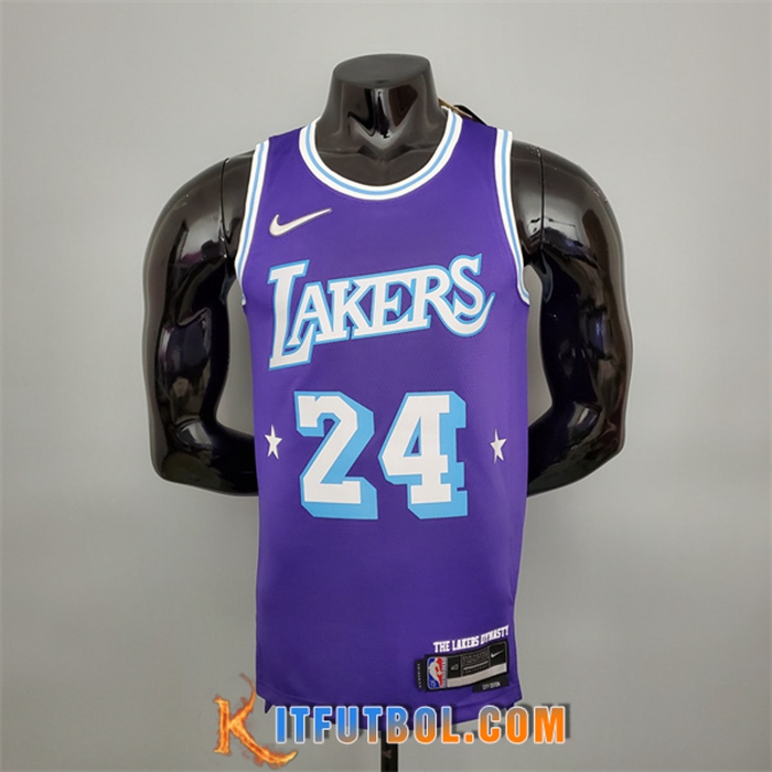 Camisetas Los Angeles Lakers (Bryant #24) Púrpura 75th Anniversary City Edition