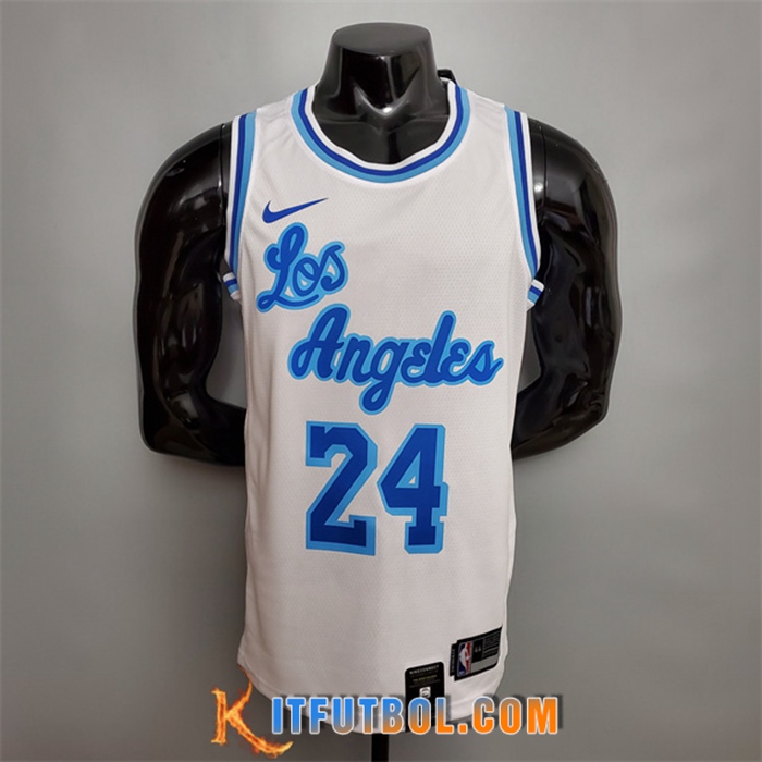 Camisetas Los Angeles Lakers (Bryant #24) Blanco Retro Night