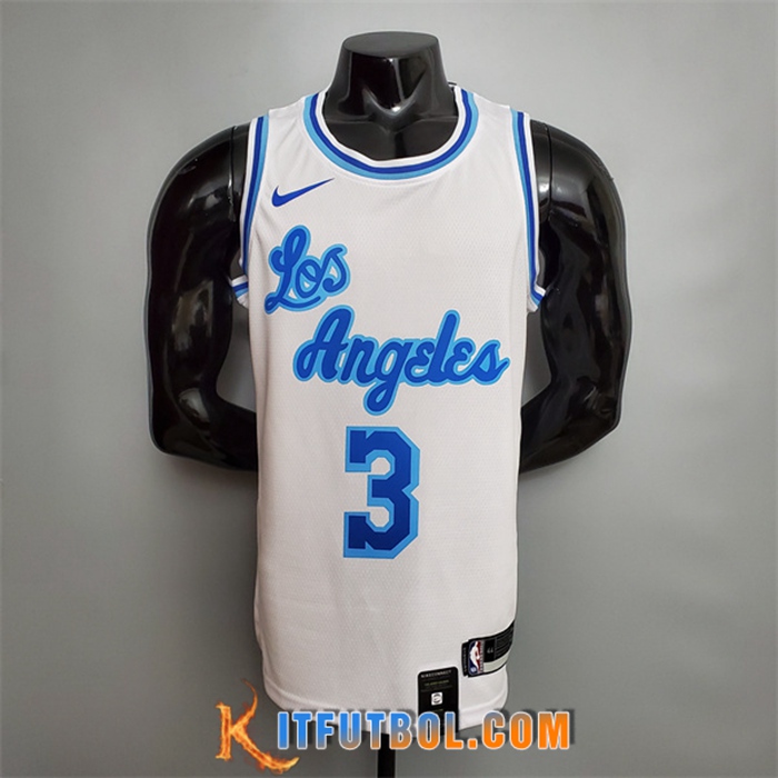 Camisetas Los Angeles Lakers (Davis #3) Blanco Retro Night
