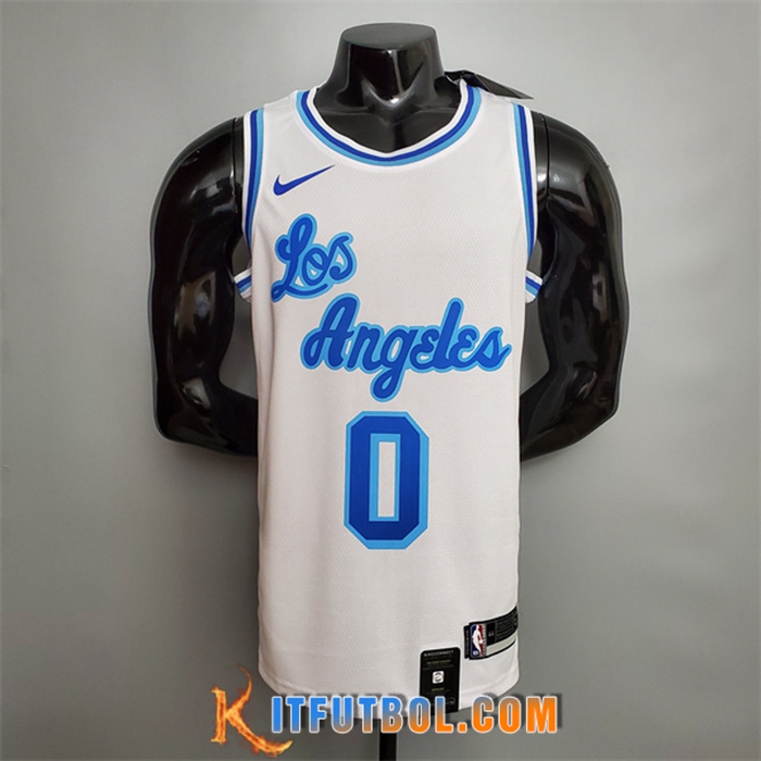 Camisetas Los Angeles Lakers (Kuzma #0) Blanco Retro Night
