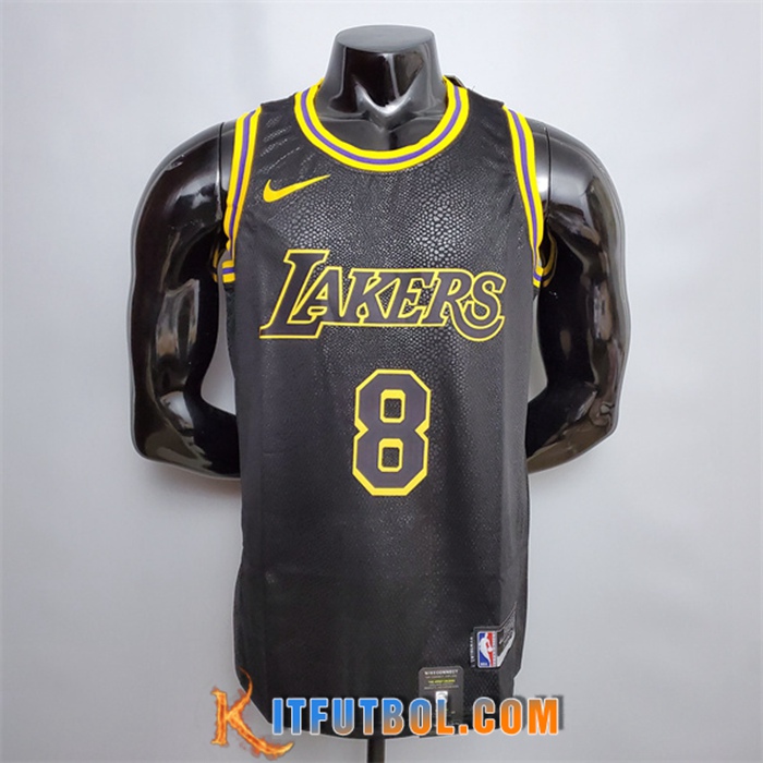 Camisetas Los Angeles Lakers Before (Bryant #8) After (Bryant #24) Negro