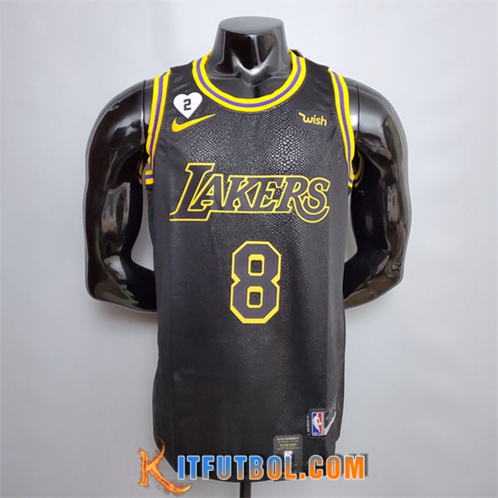 Camisetas Los Angeles Lakers (Bryant #8) Negro