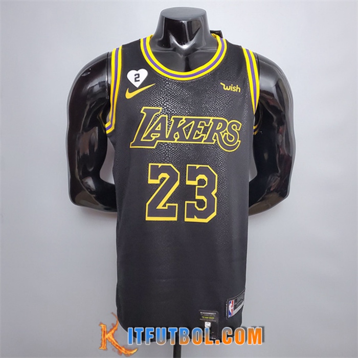 Camisetas Los Angeles Lakers (James #23) Negro