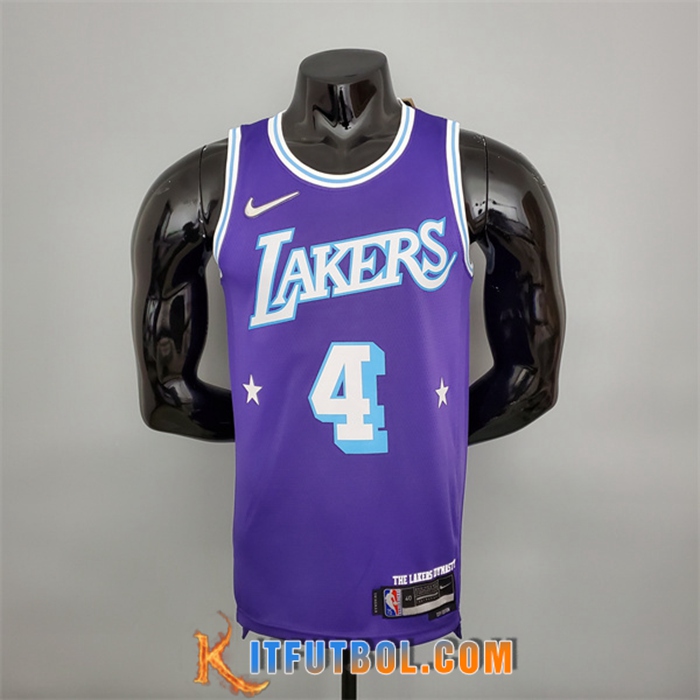 Camisetas Los Angeles Lakers (Rondo #4) Púrpura 75th Anniversary City Edition