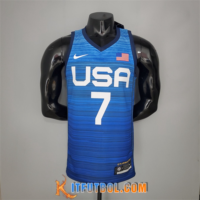 Camisetas Jeux Olympiques (Durant #7) USA Team 2021 Azul