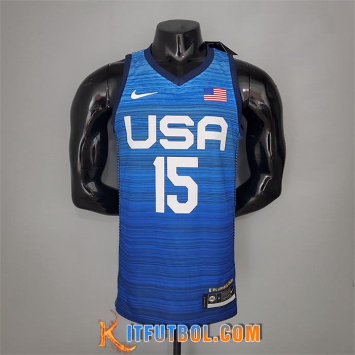 Camisetas Jeux Olympiques (Booker #15) USA Team 2021 Azul