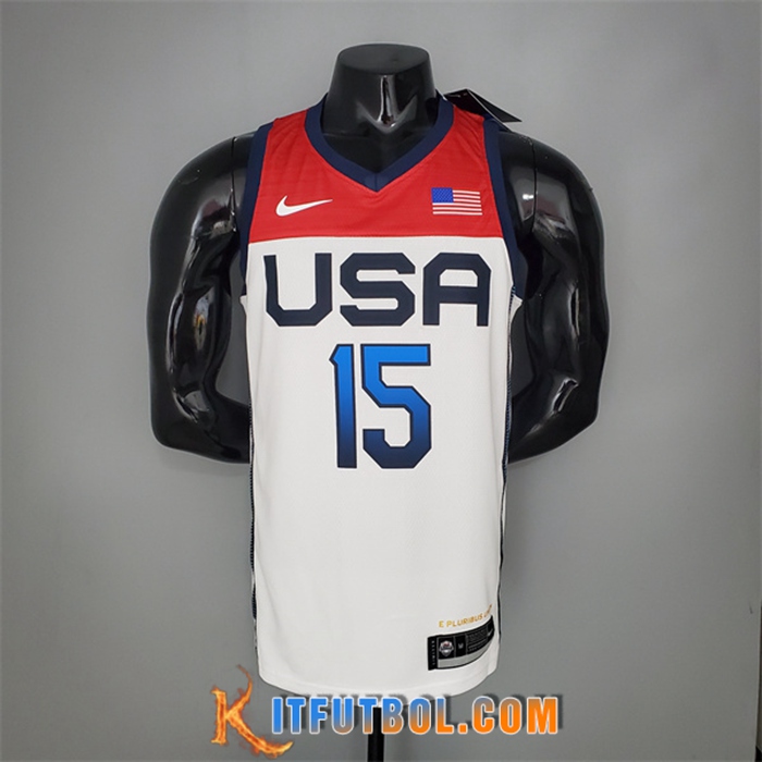 Camisetas Jeux Olympiques (Booker #15) USA Team 2021 Blanco