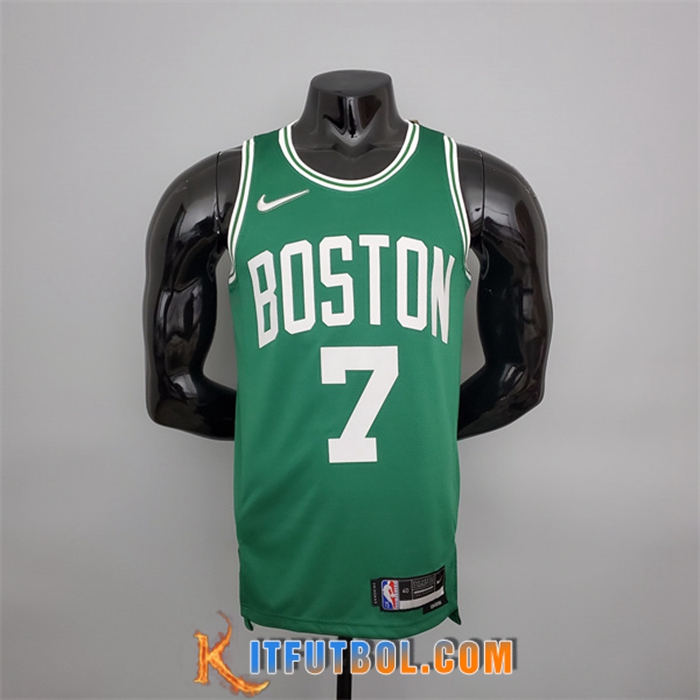Camisetas Boston Celtics (Brown #7) Verde 75th Anniversary