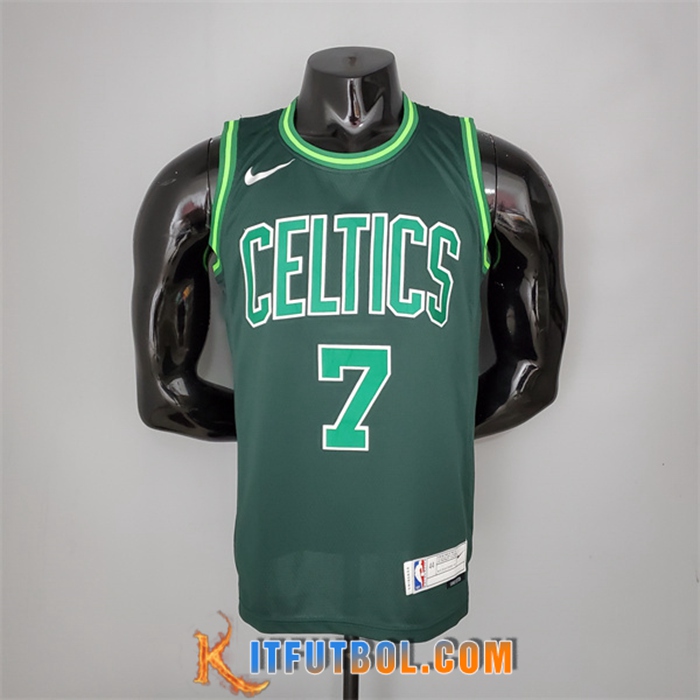Camisetas Boston Celtics (Brown #7) 2021 Verde Bonus Edition Dark
