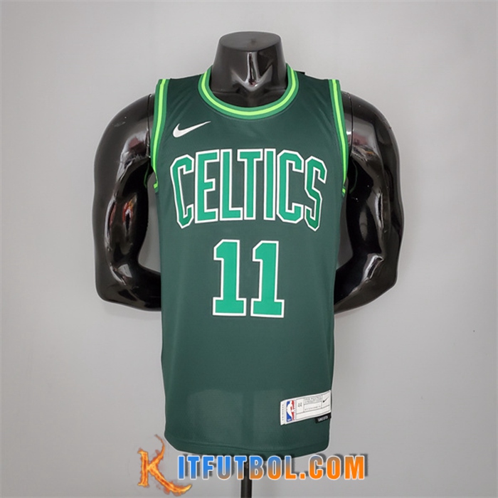 Camisetas Boston Celtics (Irving #11) 2021 Verde Bonus Edition Dark