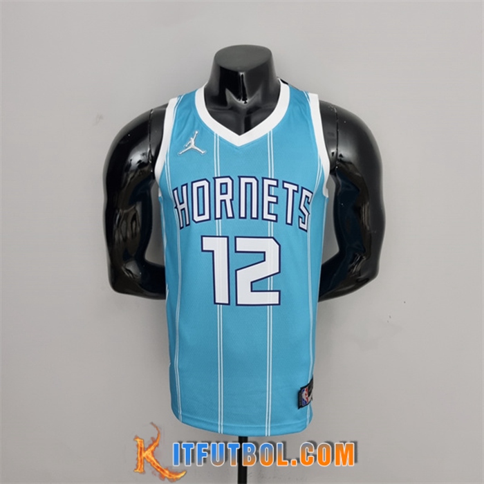 Camisetas Charlotte Hornets (Oubre jr.#12) Azul 75th Anniversary