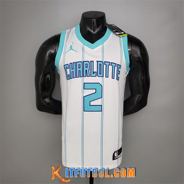 Nueva Camisetas Charlotte Hornets (Ball #2) Blanco