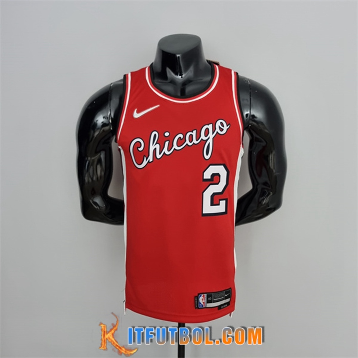 Camisetas Chicago Bulls (Ball #2) Rojo 75th Anniversary City Edition