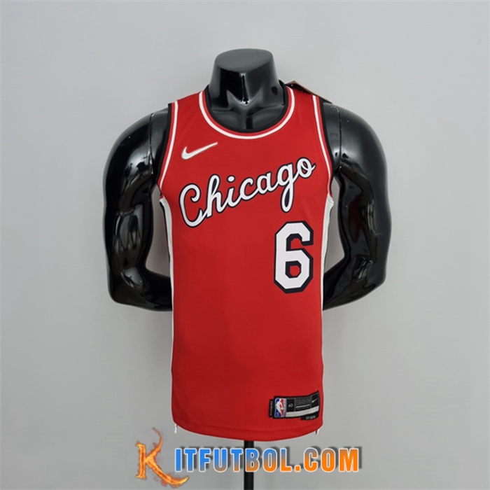 Camisetas Chicago Bulls (Caruso #6) Rojo 75th Anniversary City Edition