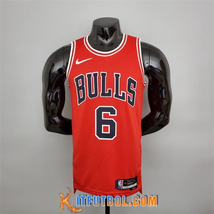 Camisetas Chicago Bulls (Caruso #6) Rojo 75th Anniversary
