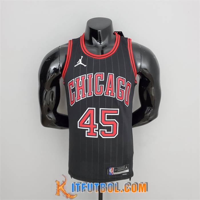 Camisetas Chicago Bulls (Jordan #45) Negro 75th Anniversary