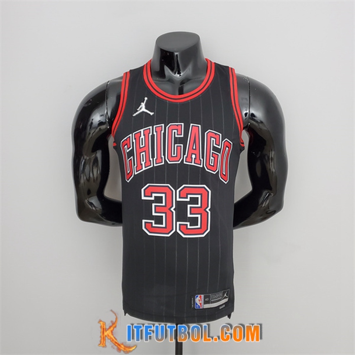 Camisetas Chicago Bulls (Pippen #33) Negro 75th Anniversary