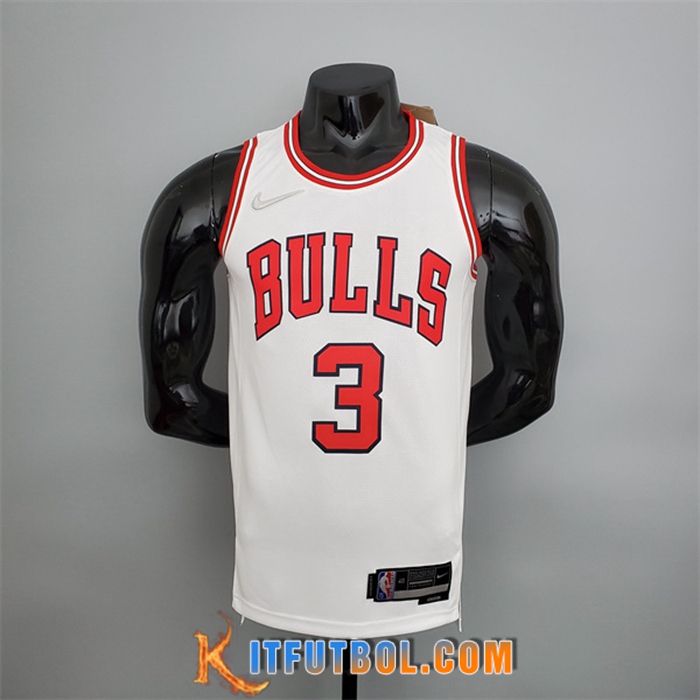 Camisetas Chicago Bulls (Wade #3) Blanco 75th Anniversary