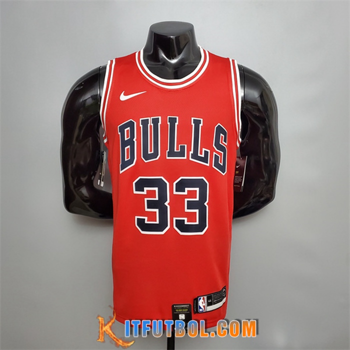 Camisetas Chicago Bulls (Pippen #33) Rojo