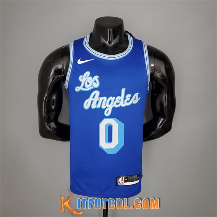 Camisetas Los Angeles Lakers (Kuzma #0) 2021 Retro Azul