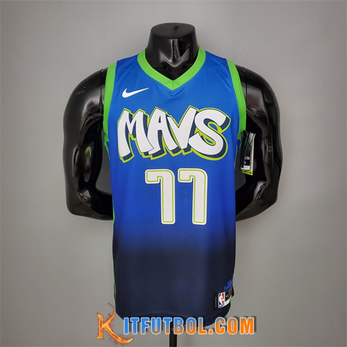 Camisetas Dallas Mavericks (Doncic #77) Azul Ídolo