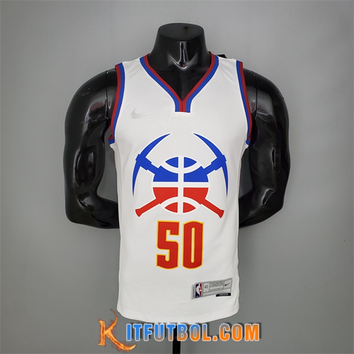 Camisetas Denver Nuggets (Gordon #50) 2021 Blanco Bonus Edition