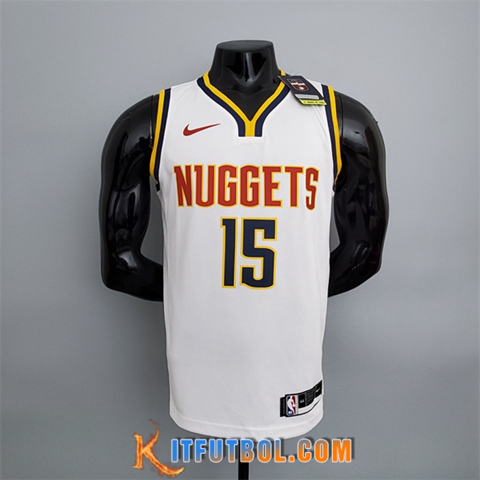 Camisetas Denver Nuggets (Jokic #15) Blanco Limited