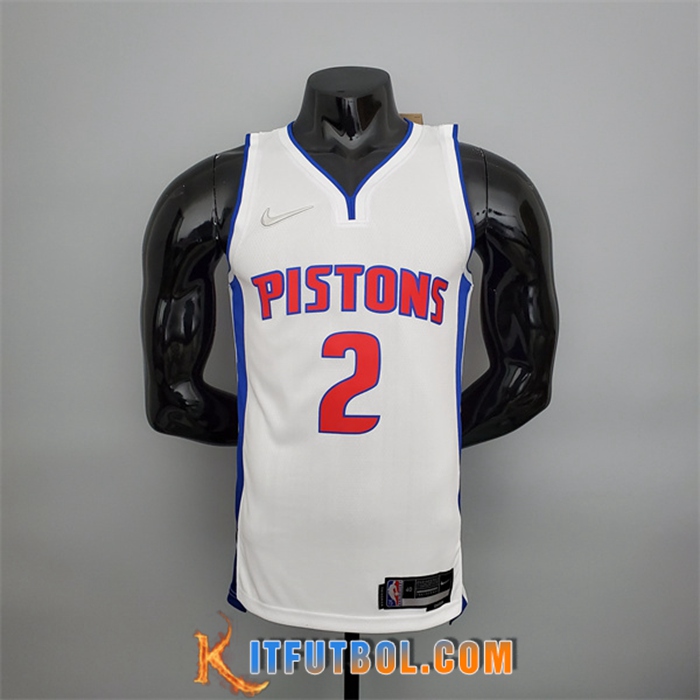 Camisetas Detroit Pistons (Cunningham #2) Blanco 75th Anniversary