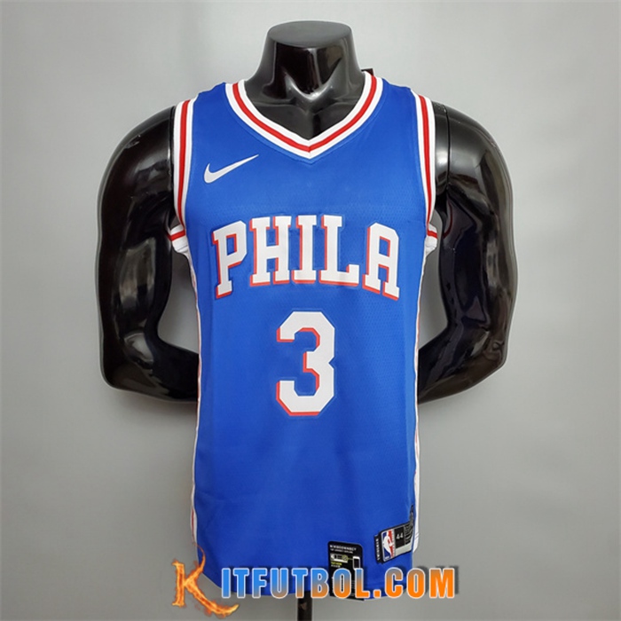 Camisetas Detroit Pistons (Iverson #3) Azul