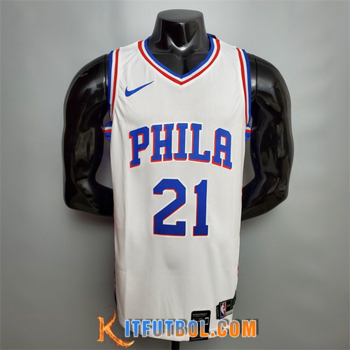 Camisetas Detroit Pistons (Embiid #21) Blanco