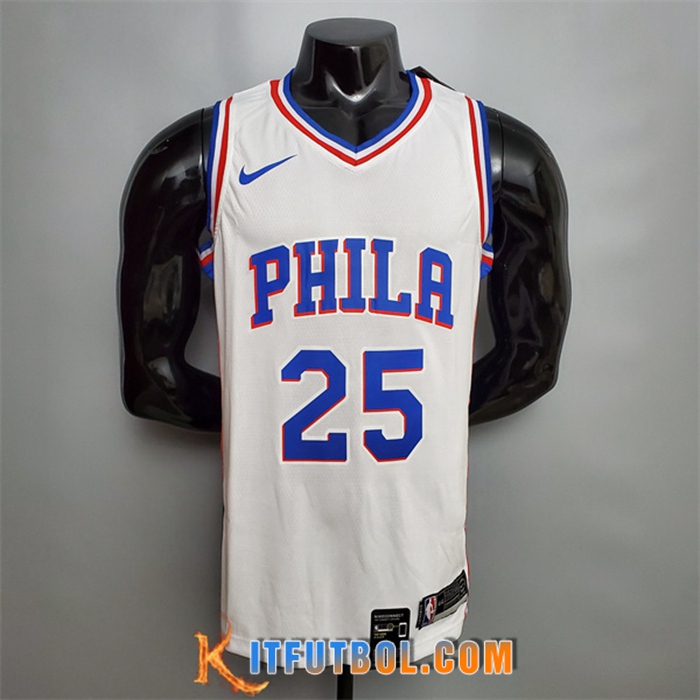 Camisetas Detroit Pistons (Simmons #25) Blanco