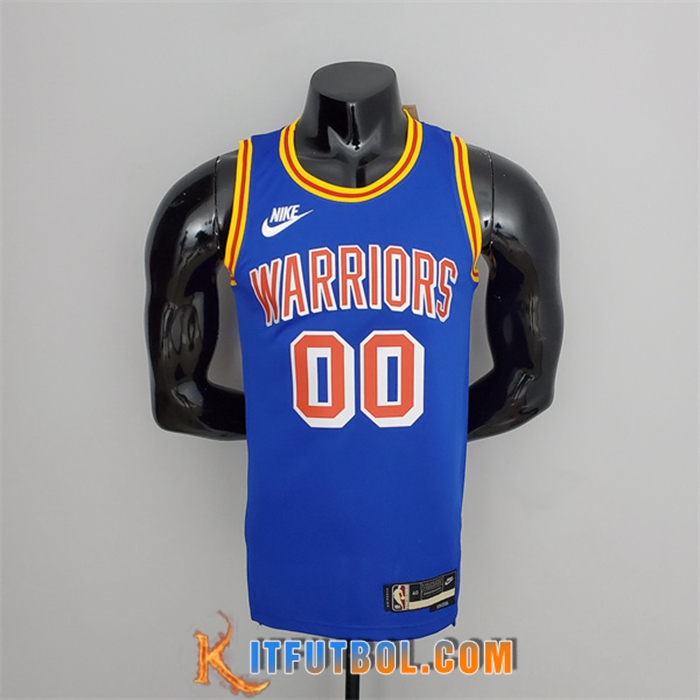 Camisetas Golden State Warriors (Cuminga #00) Azul Retro 75th Anniversary