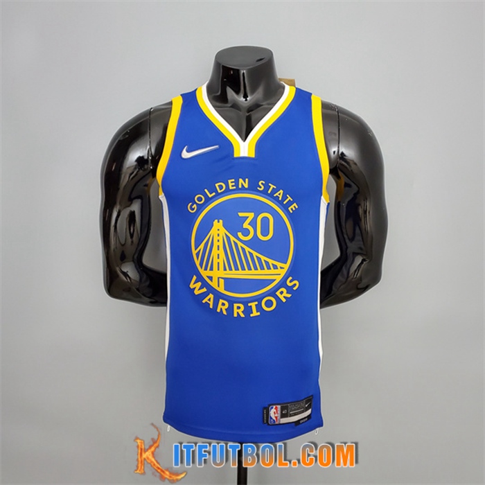 Camisetas Golden State Warriors (Curry #2974) Azul 75th Anniversary