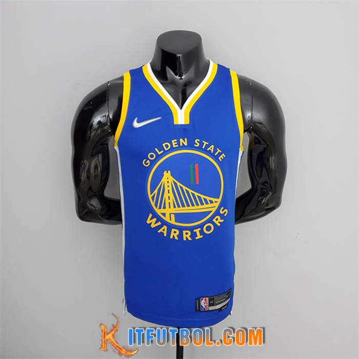 Camisetas Golden State Warriors (Thompson #11) Azul 75th Anniversary México Edition