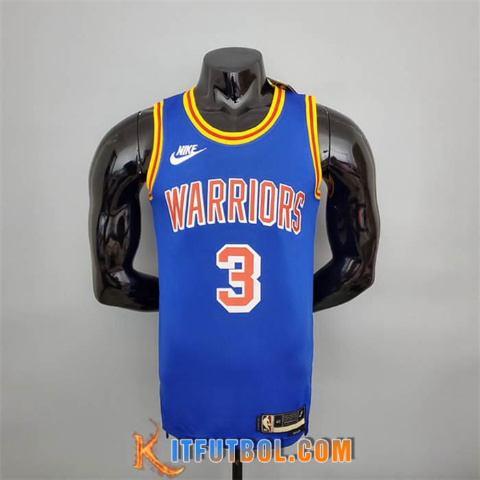 Camisetas Golden State Warriors (Poole #3) Azul Retro 75th Anniversary