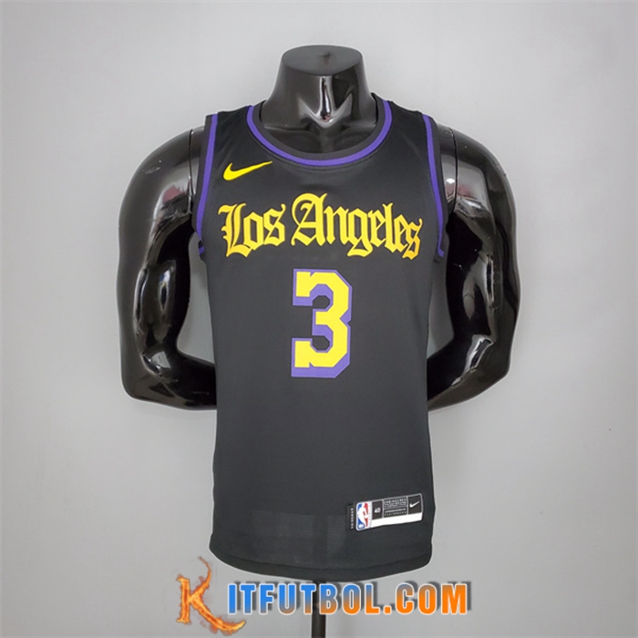 Camisetas Los Angeles Lakers (Davis #3) 2021 Negro