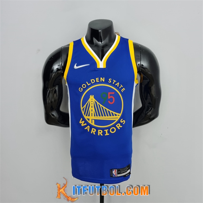 Camisetas Golden State Warriors (Toscano #95) Azul 75th Anniversary México Exclusive