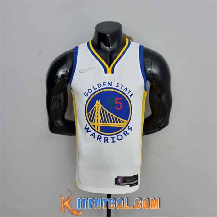 Camisetas Golden State Warriors (Toscano #95) Blanco 75th Anniversary México Exclusive
