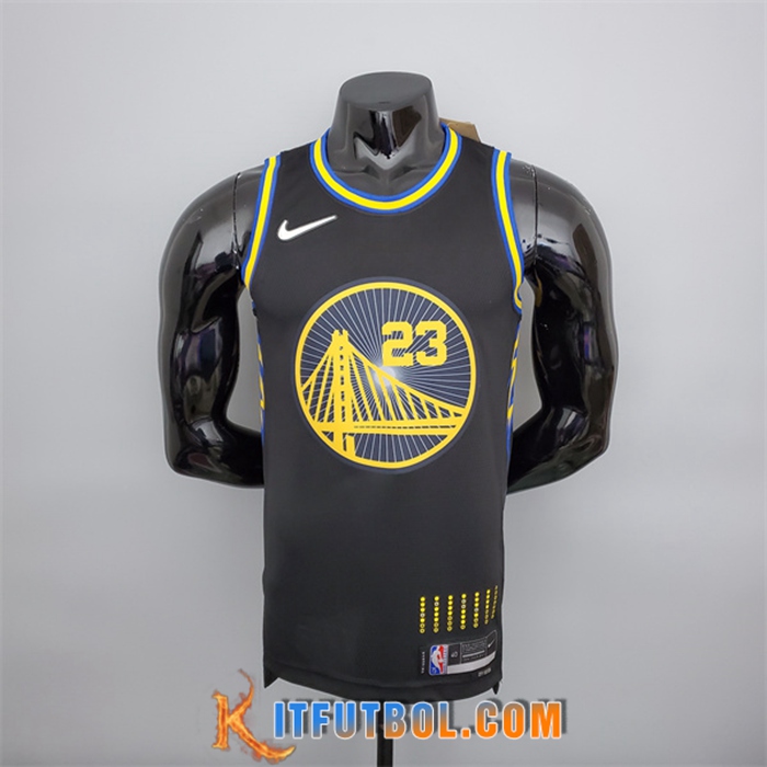 Camisetas Golden State Warriors (Green #23) Negro 75th Anniversary City Edition